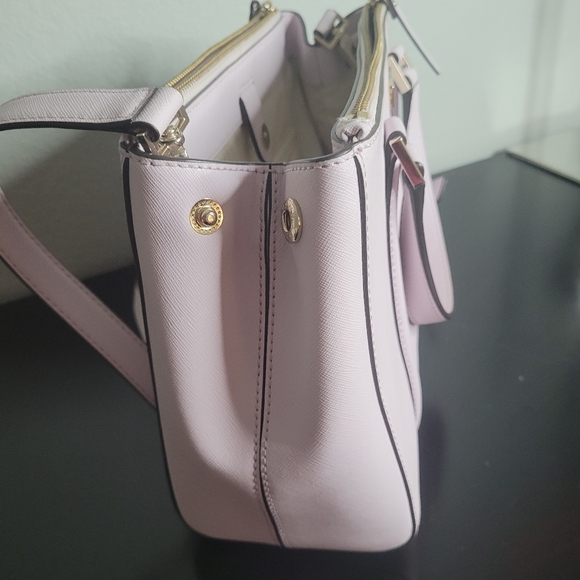 KATE SPADE NEW YORK Newbury Lane Small Pink Loden Leather Satchel Crossbody - Picture 13 of 13